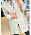 Buttoned trench coat