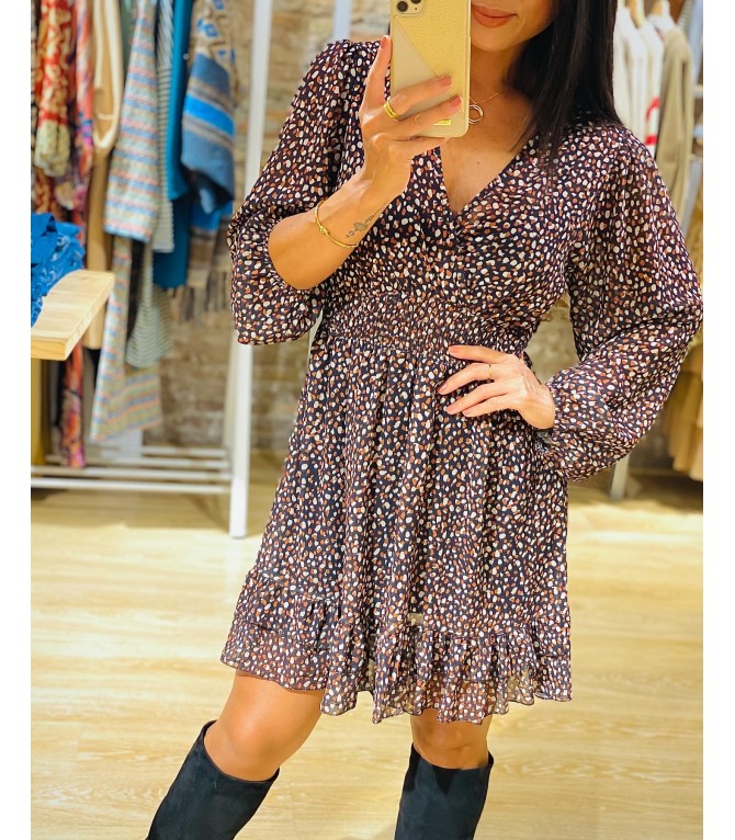 Vestido corto estampado