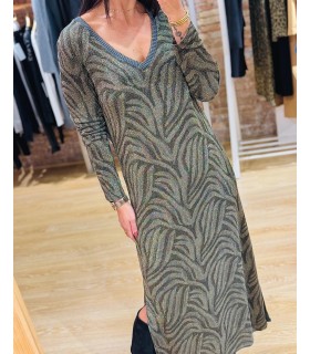 Long animal print dress