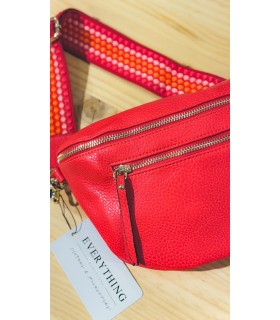 Printed handle shoulder bag