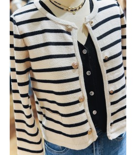 Cardigan rayas
