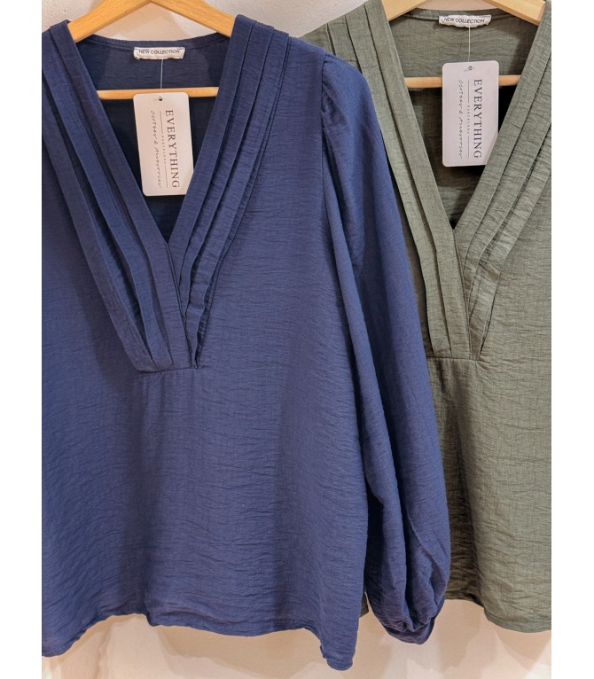 Blusa pliegues