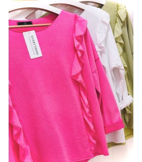 Ruffle sweatshirt