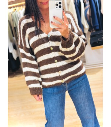 Striped cardigan