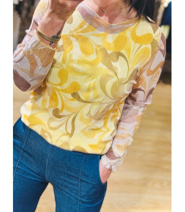 Camiseta gasa estampada