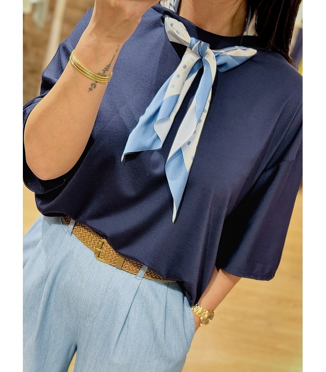 T-shirt with scarf
