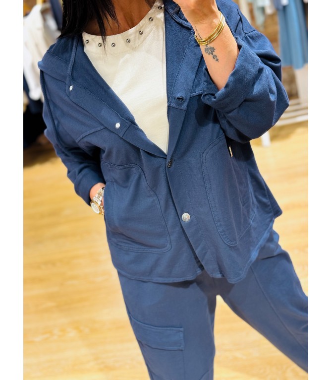 Button-up sweatshirt