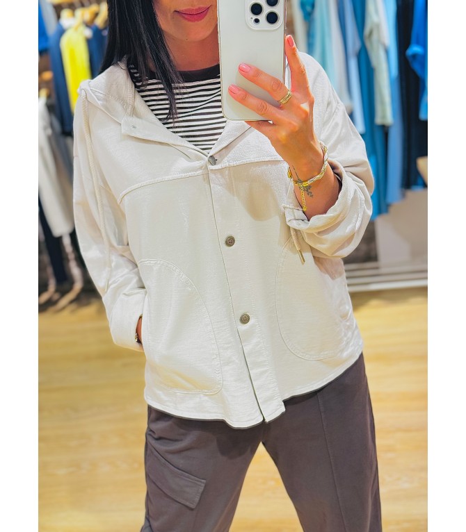 Button-up sweatshirt