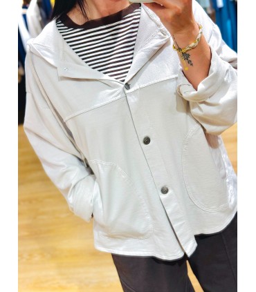 Button-up sweatshirt